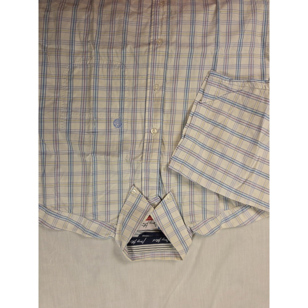 Wrangler George Strait Shirt Mens XL Plaid Short Sleeve Cowboy Cut Button Up